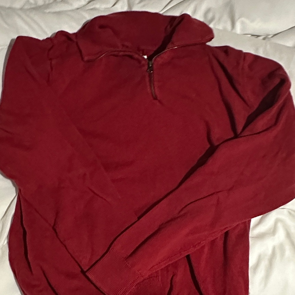 Amazon Essentials Men's Zip-Up Sweater in Red